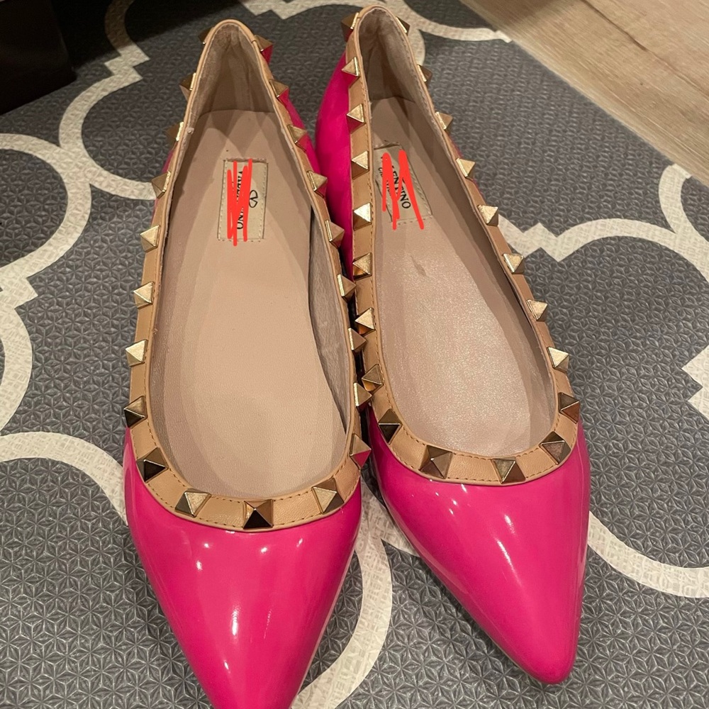 Pink Studded Flat